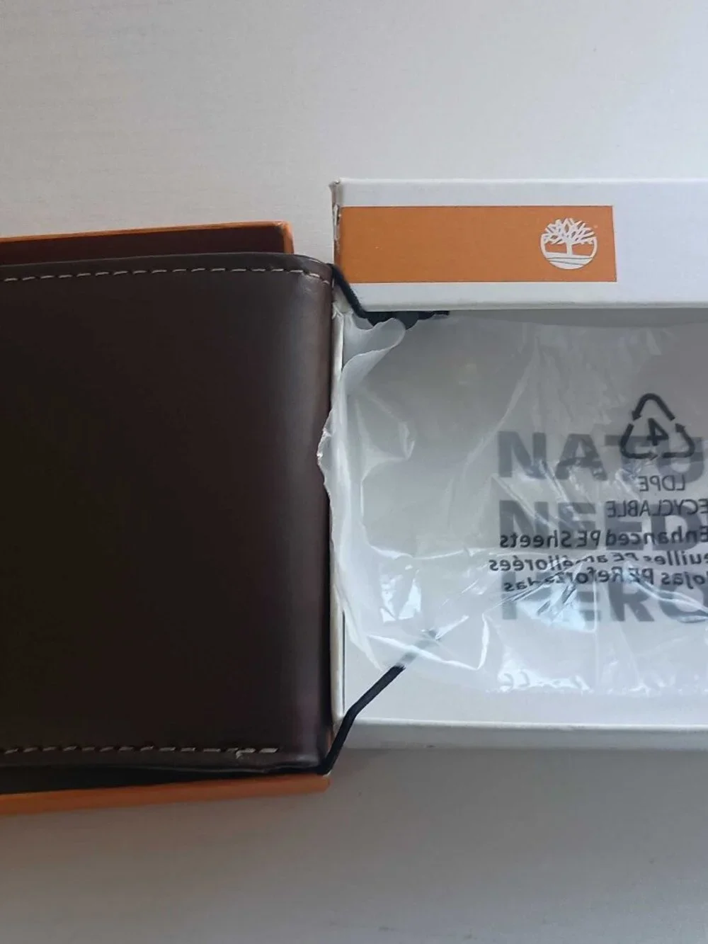 Timberland Men's Leather Bifold Wallet Dark Brown NWB NWT - Picture 3 of 6